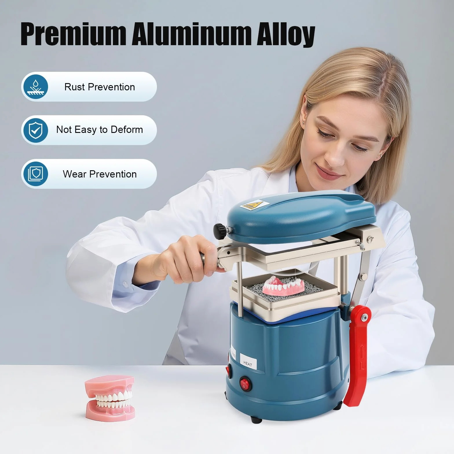 Dental Vacuum Forming Machine, laboratoryjne laboratorium dentystyczne, urządzenie do formowania próżniowego, urządzenie do głębokiego tłoczenia, regulowany materiał do dużych obciążeń, 1000 W